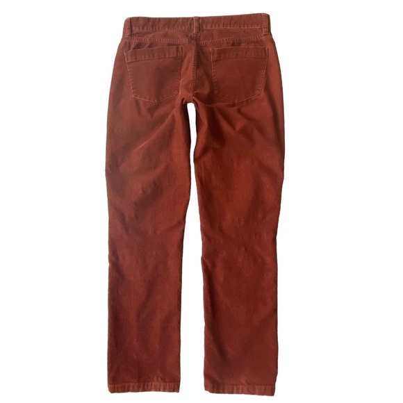J Crew Size 29 Short 29S Matchstick Cords Corduroy Pants Rust Deep Orange - Picture 3 of 9